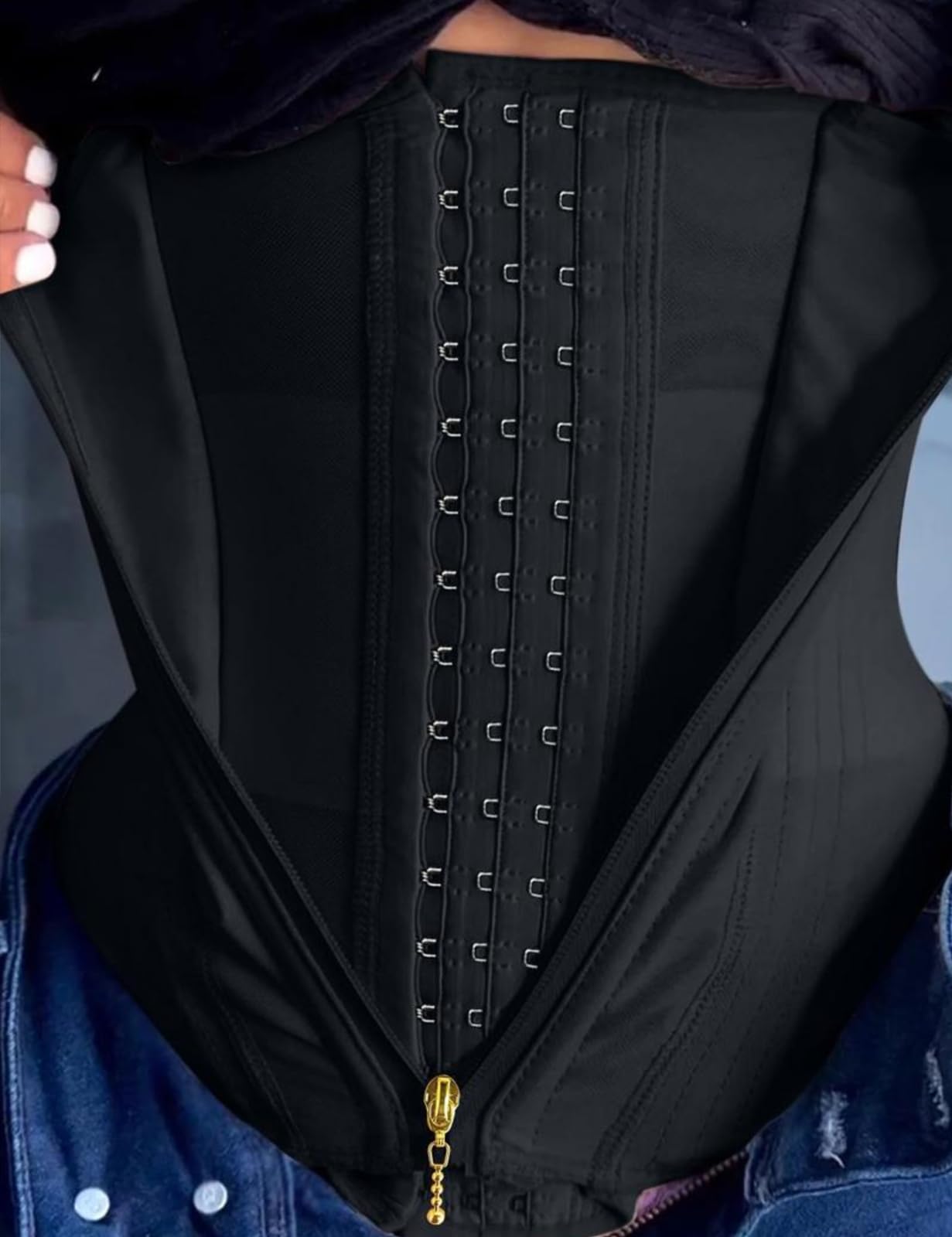 مشدّ خصر نسائي أصلي مستورد من كولومبيا، للتحكم في البطن ورفع الأرداف، مشدّ رياضي للخصر، مشدّ ما بعد الولادة، مزود بسحاب.